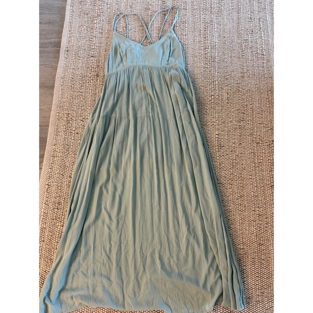 NWT Sage Green Tie Back Beach Maxi Dress Resort Wear Medium 8-10